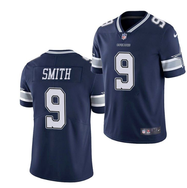 Men's Dallas Cowboys #9 Jaylon Smith 2021 Navy Vapor Limited Stitched Jersey Men's Dallas Cowboys #9 Jaylon Smith 2021 Navy Vapor Limited Stitched Jersey